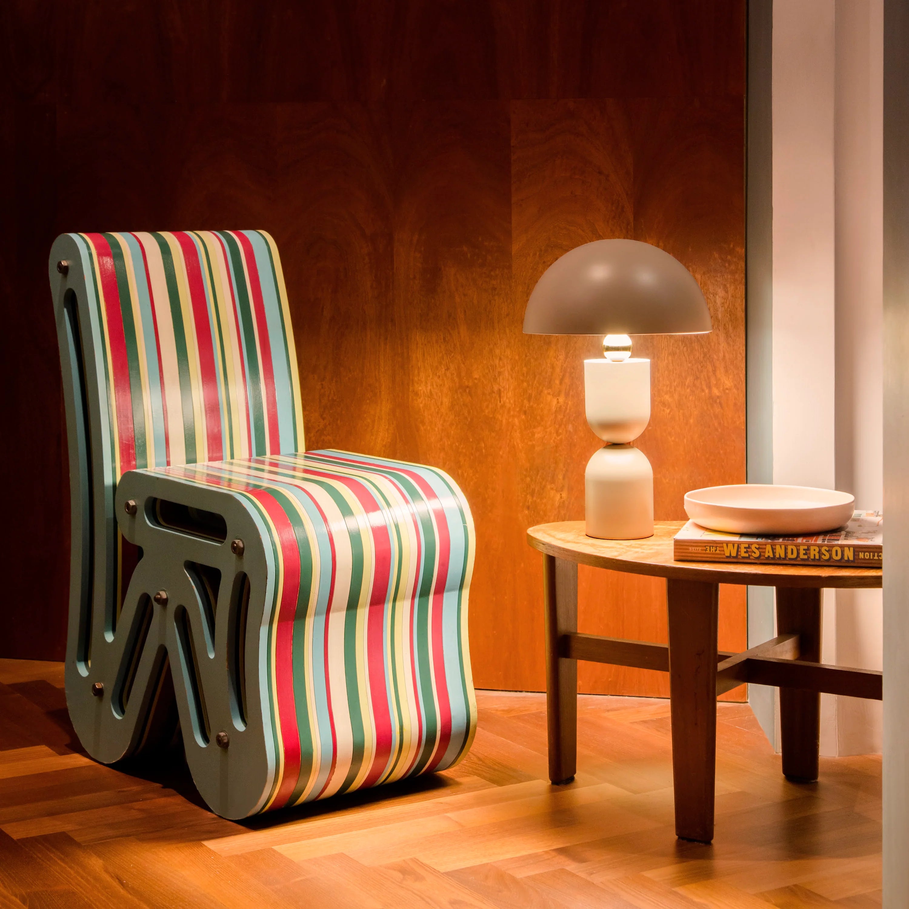 Sand Grey Dome Mushroom Table Lamp − Houseof houseof.com