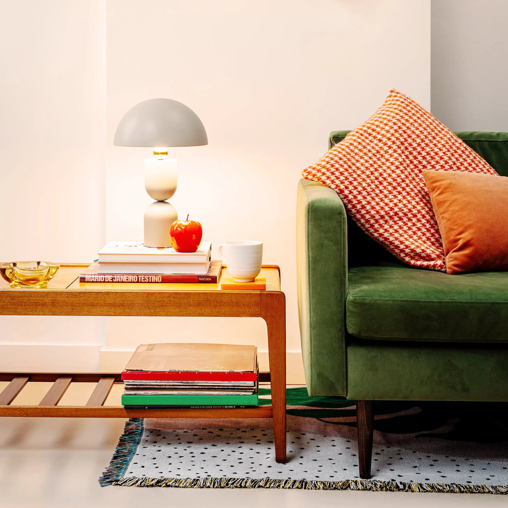 Sand Grey Dome Mushroom Table Lamp − Houseof houseof.com