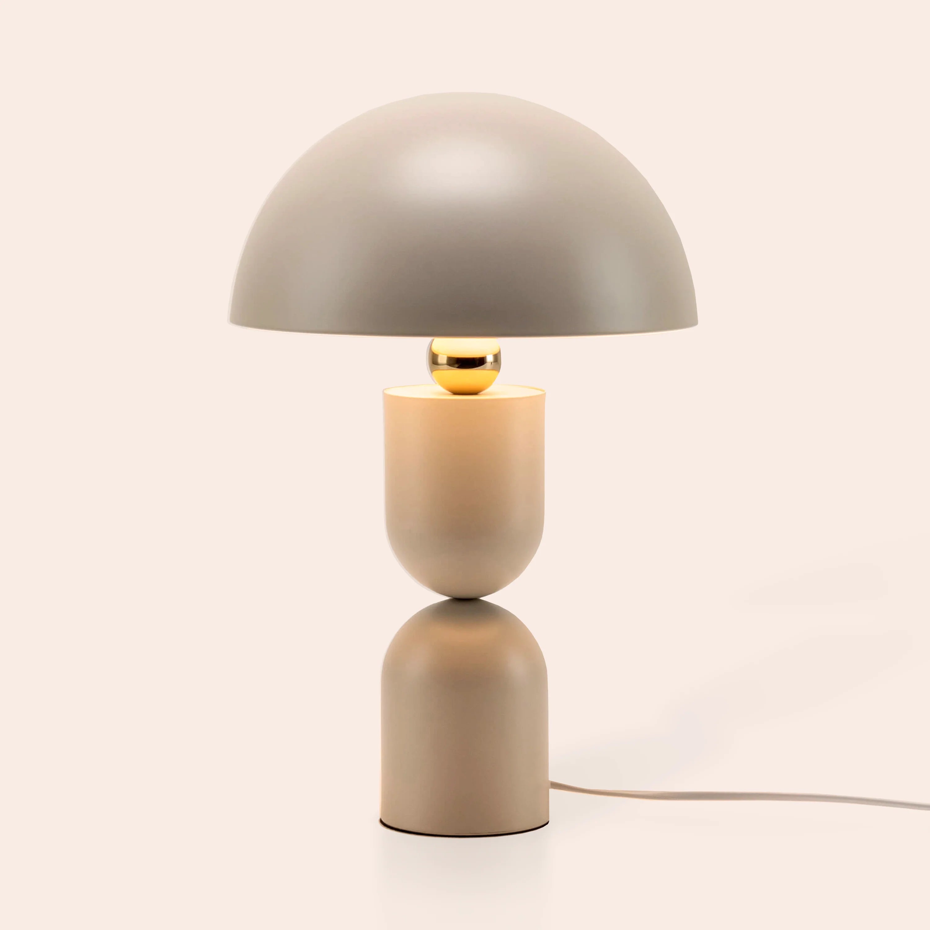 Sand Grey Dome Mushroom Table Lamp − Houseof houseof.com