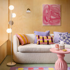 Sand Grey Opal Disk Floor Lamp − Houseof houseof.com