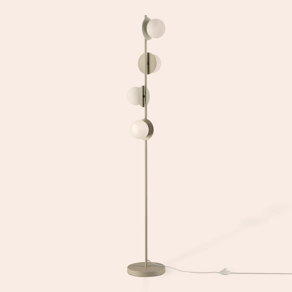 Sand Grey Opal Disk Floor Lamp − Houseof houseof.com