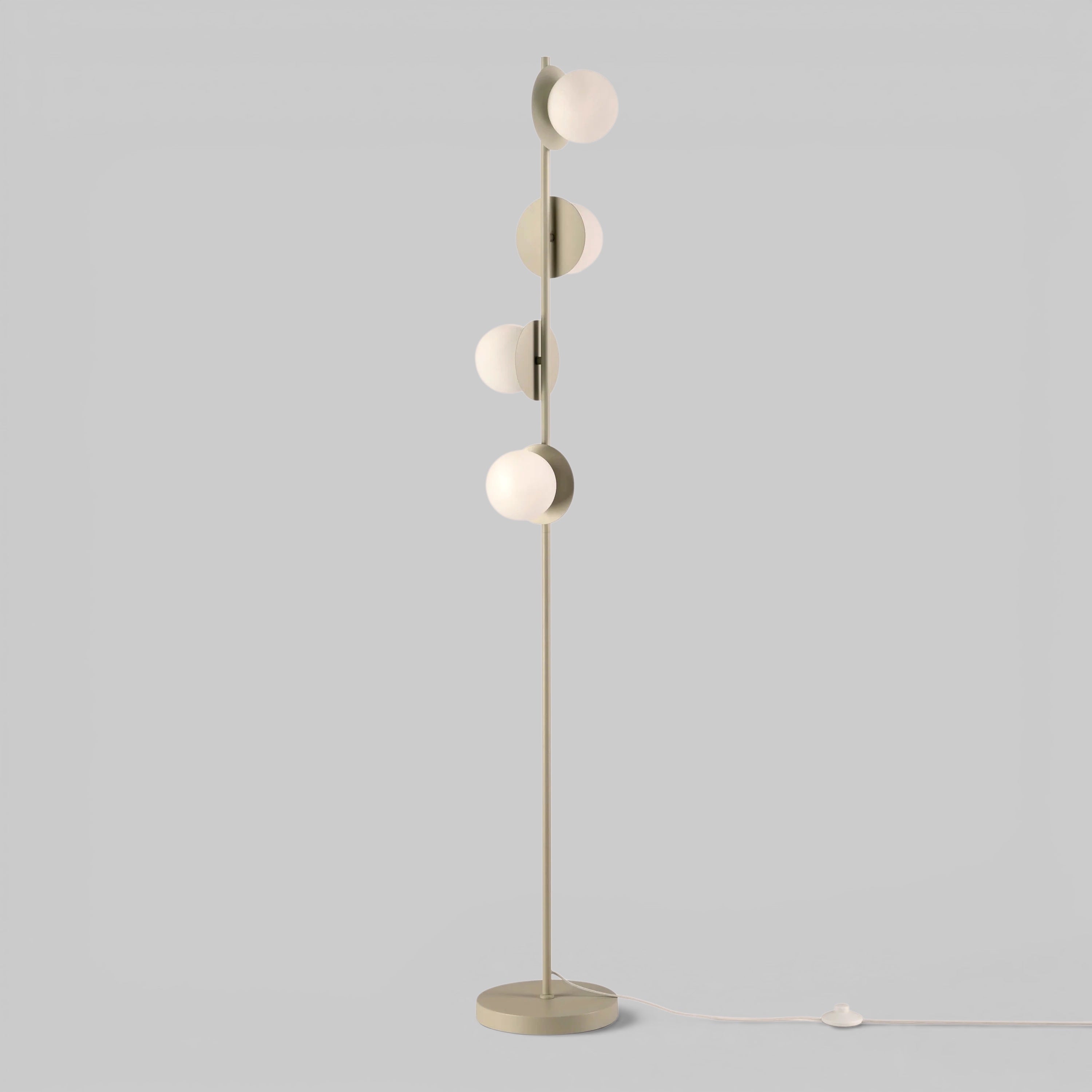 Sand Grey Opal Disk Floor Lamp − Houseof houseof.com
