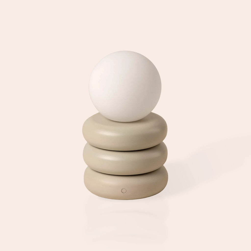 Sand Grey Tube Cordless Table Lamp − Houseof houseof.com
