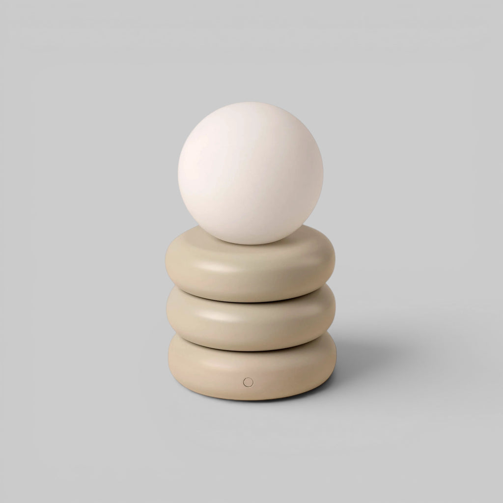 Sand Grey Tube Cordless Table Lamp − Houseof houseof.com