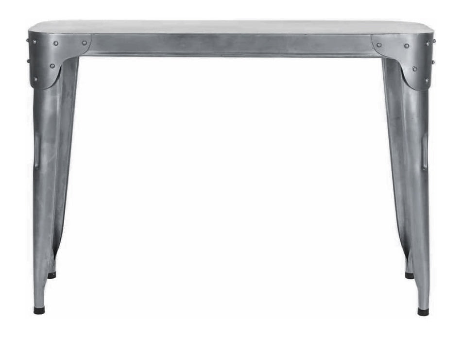 Silver Aero Console Table on white background