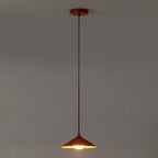 Burnt Orange Pleat Pendant Ceiling Light − Small − Houseof X Emma Gurner houseof.com