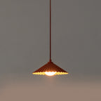 Burnt Orange Pleat Pendant Ceiling Light − Small − Houseof X Emma Gurner houseof.com