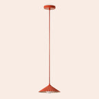 Burnt Orange Pleat Pendant Ceiling Light − Small − Houseof X Emma Gurner houseof.com