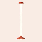 Burnt Orange Pleat Pendant Ceiling Light − Small − Houseof X Emma Gurner houseof.com
