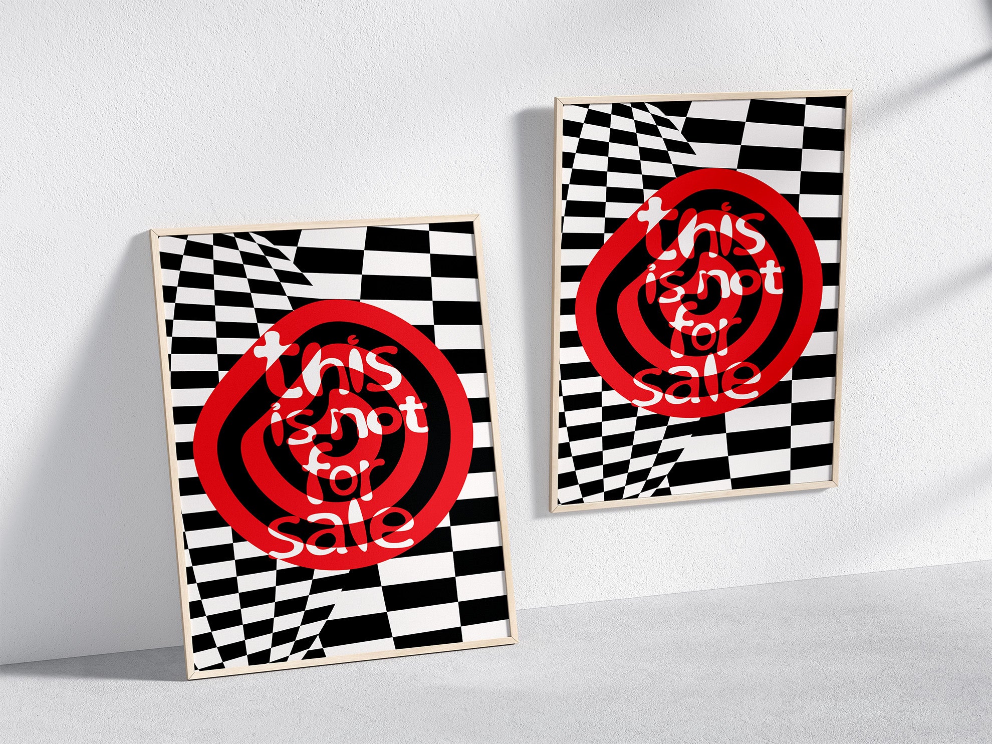 This is not for sale poster in wooden frames