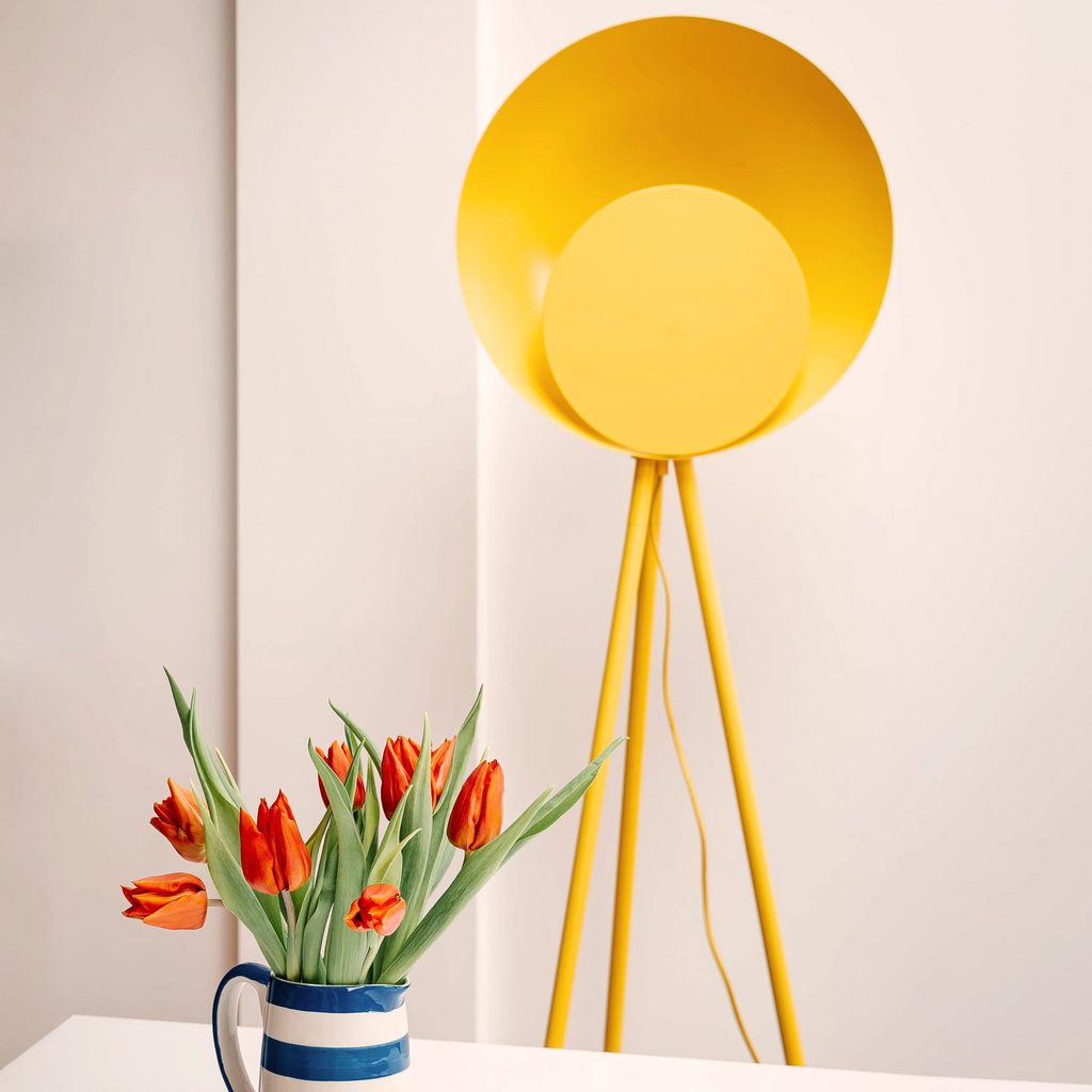 Bright Yellow Diffuser Floor Lamp − Houseof houseof.com