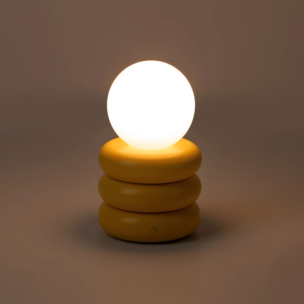 Bright Yellow Tube Cordless Table Lamp − Houseof houseof.com