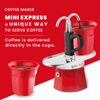 Bialetti Mini Express Double Serve (2 Cups & 2 Cup Coffee Maker) Brew Italia