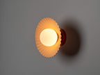 Burnt Orange Flush Pleat Wall Light − Houseof X Emma Gurner houseof.com