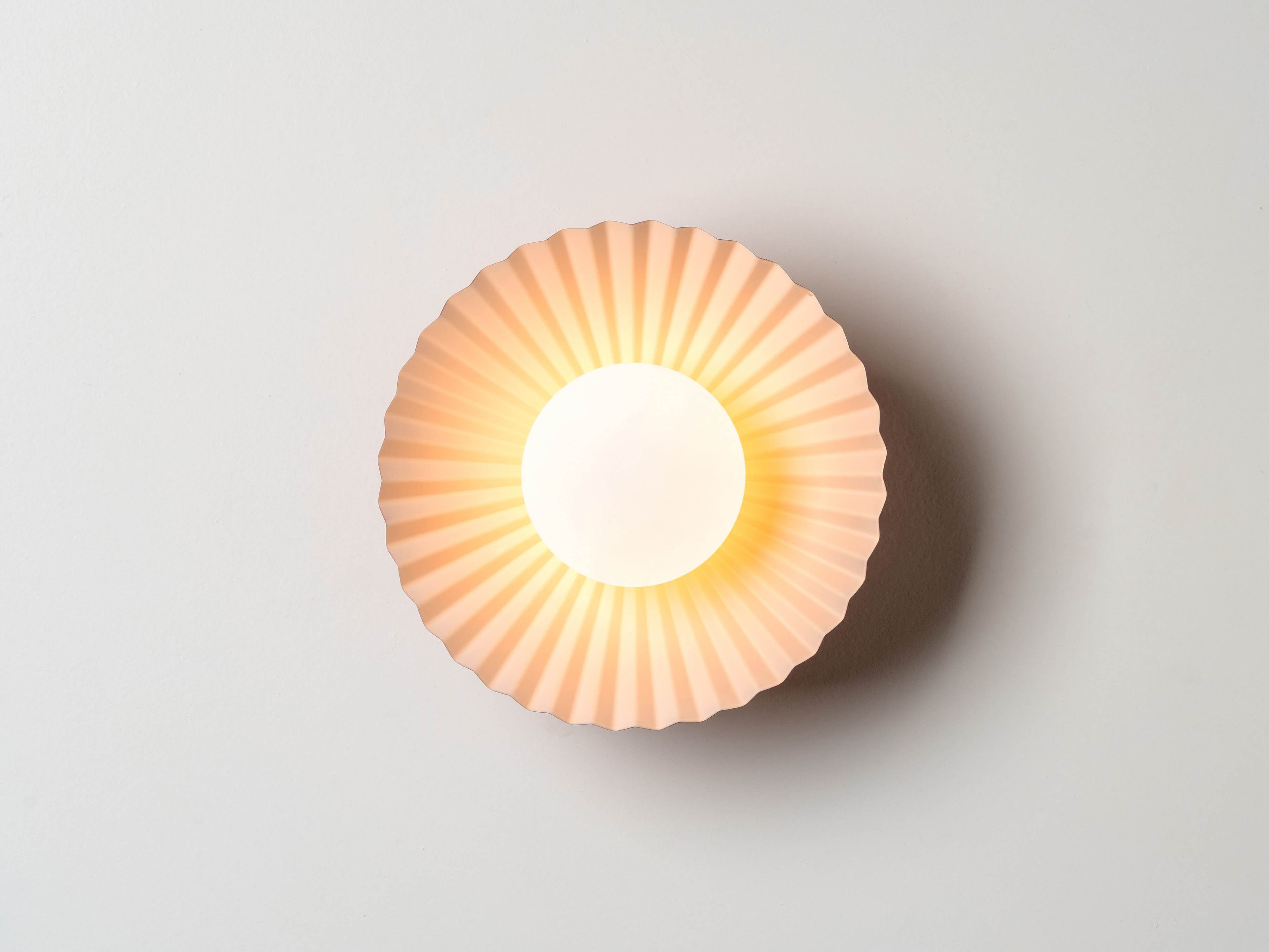 Burnt Orange Flush Pleat Wall Light − Houseof X Emma Gurner houseof.com