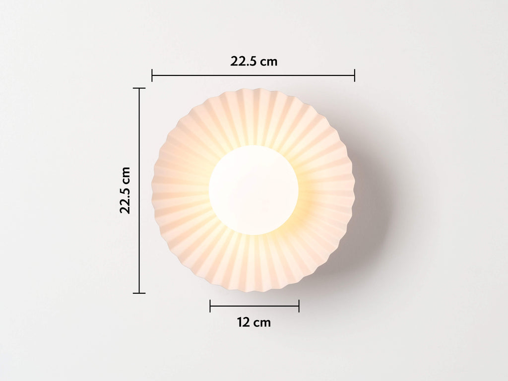 Burnt Orange Flush Pleat Wall Light − Houseof X Emma Gurner houseof.com