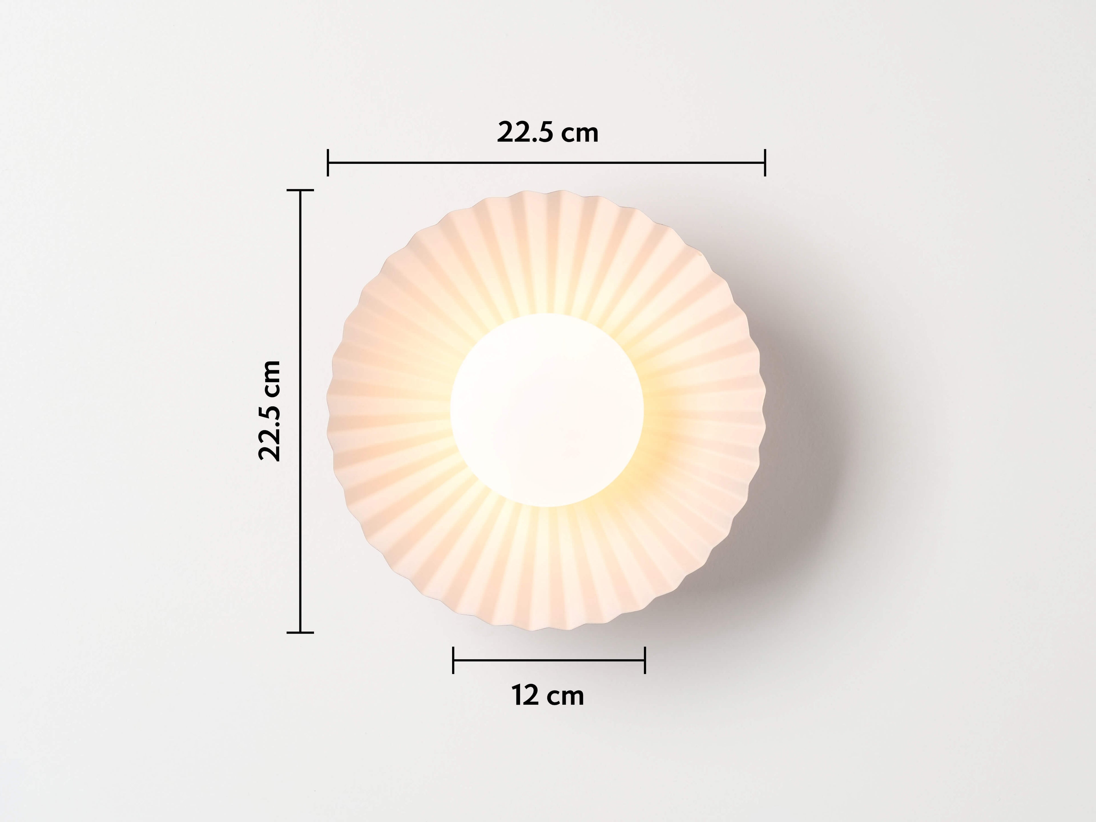 Burnt Orange Flush Pleat Wall Light − Houseof X Emma Gurner houseof.com