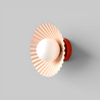 Burnt Orange Flush Pleat Wall Light − Houseof X Emma Gurner houseof.com
