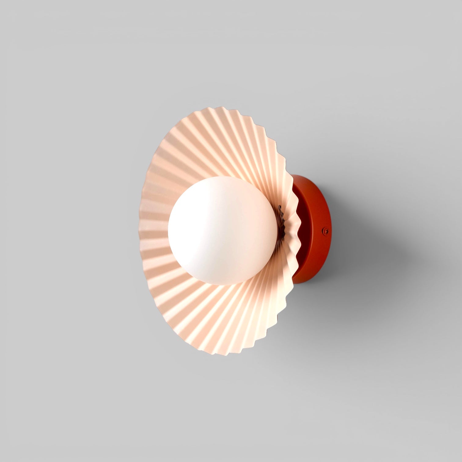 Burnt Orange Flush Pleat Wall Light − Houseof X Emma Gurner houseof.com