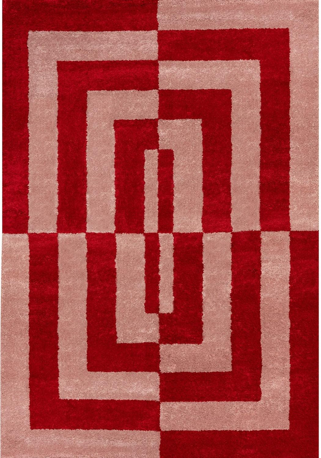Joli Geometric Red & Pink Rug | Rectangular | 80x150cm − 200x290cm 240X340 cm The Rugs