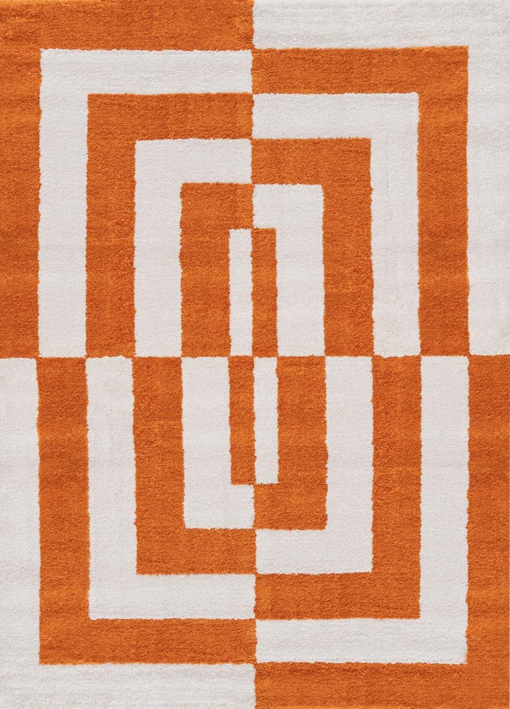 Joli Geometric Orange & White Rug | Rectangular | 80x150cm − 200x290cm The Rugs