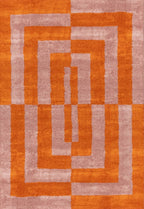 Joli Geometric Orange & Pink Rug | Rectangular | 80x150cm − 200x290cm The Rugs