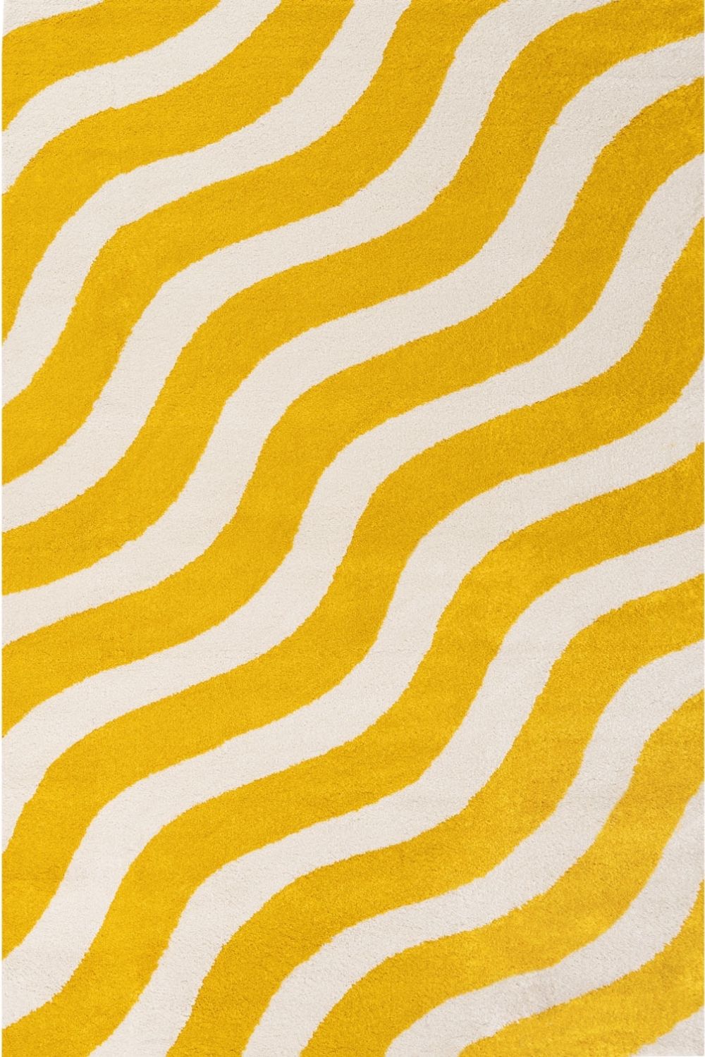 Joli Wave Yellow & White Rug | Rectangular | 80x150cm − 200x290cm The Rugs