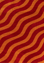 Joli Wave Red & Orange Rug | Rectangular | 80x150cm − 200x290cm 240X340 cm The Rugs