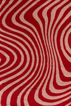 Joli Wavy Stripes Red & Pink Rug | Rectangular | 80x150cm − 200x290cm 240X340 cm The Rugs