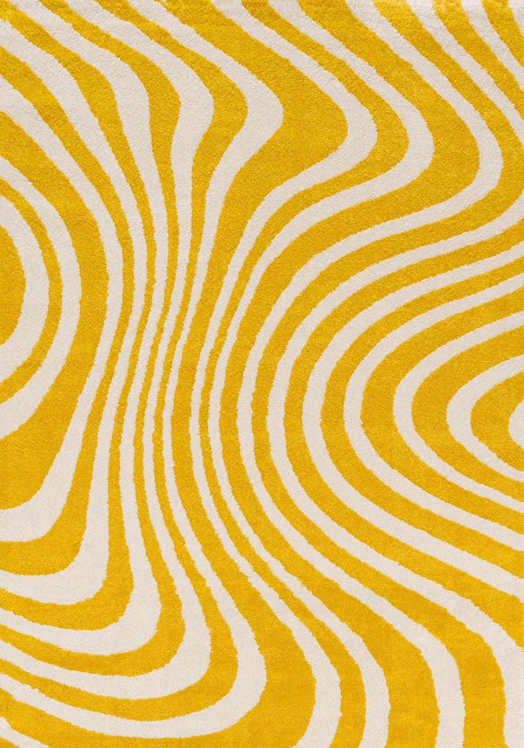 Joli Wavy Stripes Yellow & White Rug | Rectangular | 80x150cm − 200x290cm The Rugs