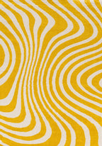 Joli Wavy Stripes Yellow & White Rug | Rectangular | 80x150cm − 200x290cm 240X340 cm The Rugs