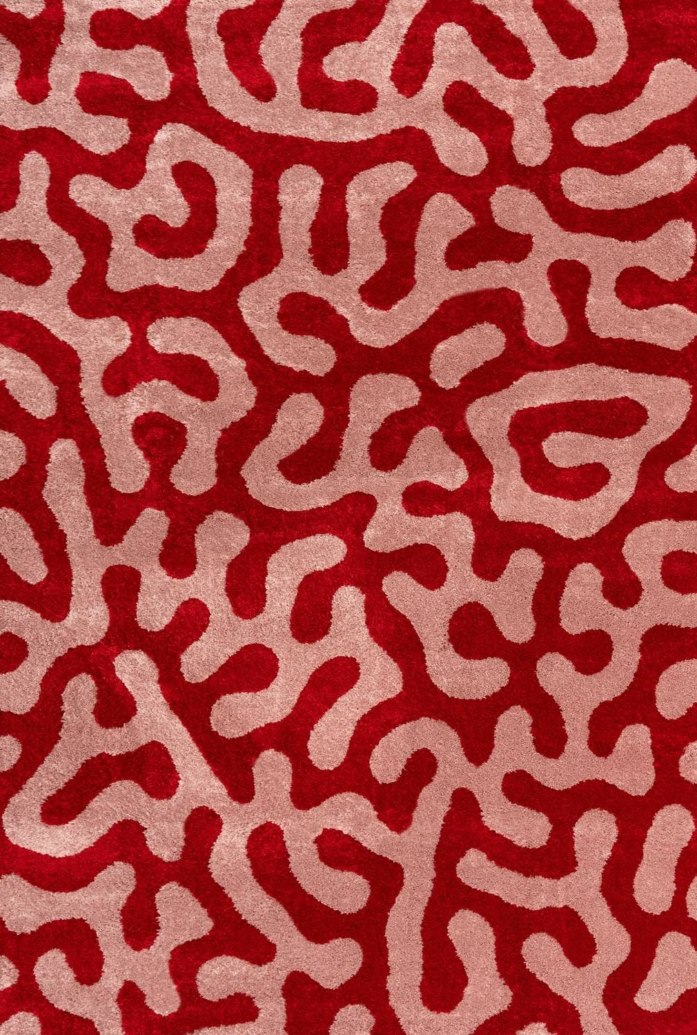 Red and pink patterned rug texture