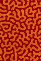 Joli Red & Orange Doodle Rug | Rectangular | 80x150cm − 200x290cm The Rugs
