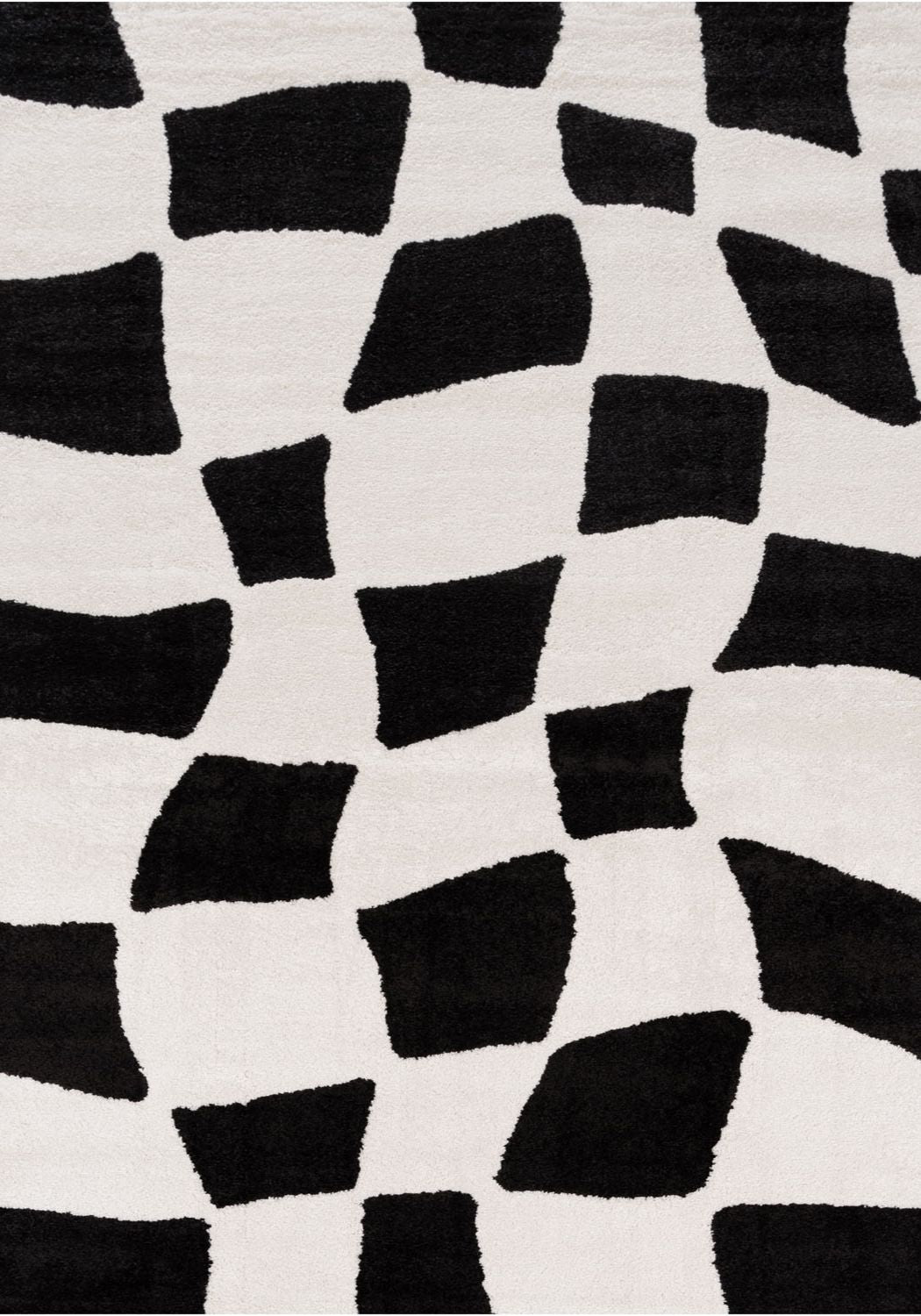Joli Checkered Black & White Rug | Rectangular | 80x150cm − 200x290cm 240X340 cm The Rugs