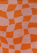 Joli Checkered Orange & Pink Rug | Rectangular | 80x150cm − 200x290cm The Rugs