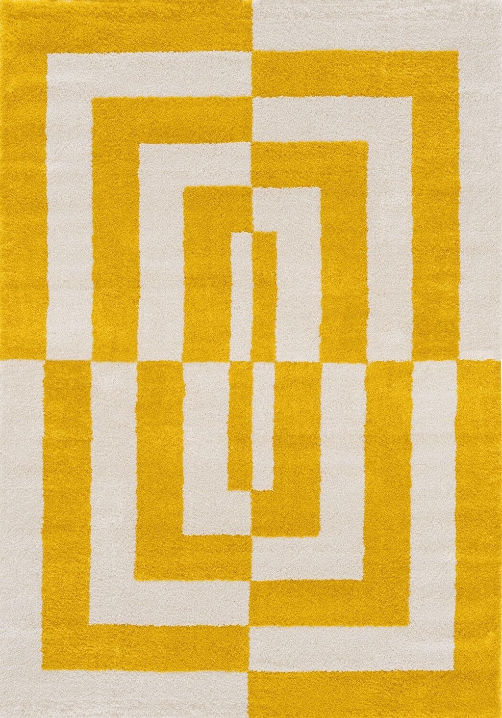Joli Geometric Yellow & White Rug | Rectangular | 80x150cm − 200x290cm The Rugs
