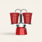 Bialetti Mini Express Double Serve (2 Cups & 2 Cup Coffee Maker) Brew Italia