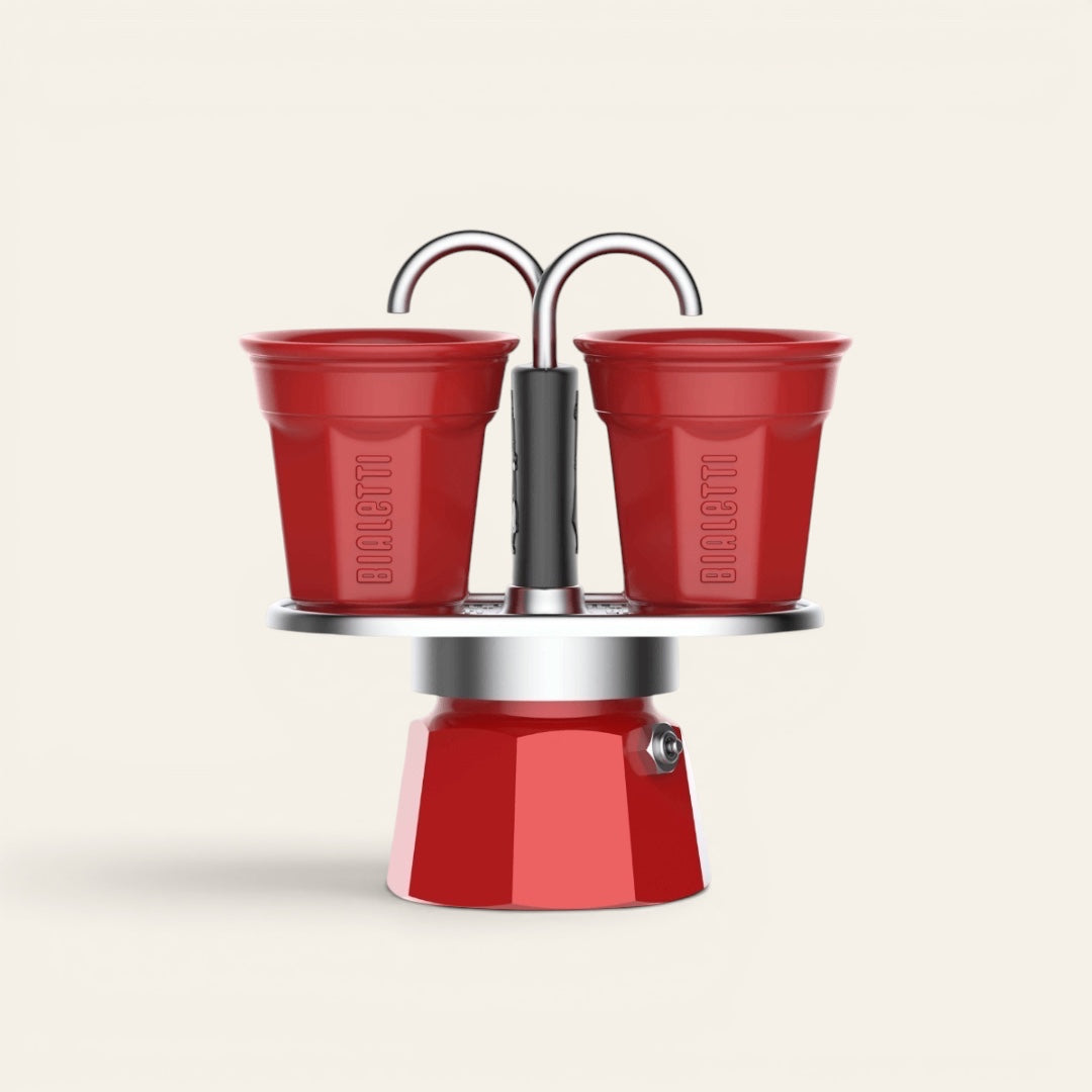 Bialetti Mini Express Double Serve (2 Cups & 2 Cup Coffee Maker) Brew Italia