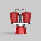 Bialetti Mini Express Double Serve (2 Cups & 2 Cup Coffee Maker) Brew Italia