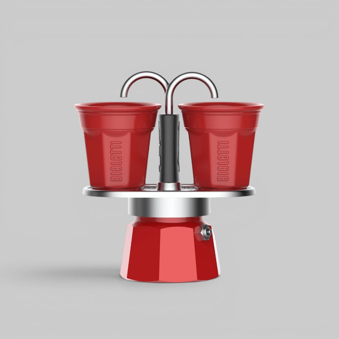 Bialetti Mini Express Double Serve (2 Cups & 2 Cup Coffee Maker) Brew Italia