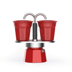 Bialetti Mini Express Double Serve (2 Cups & 2 Cup Coffee Maker) Brew Italia