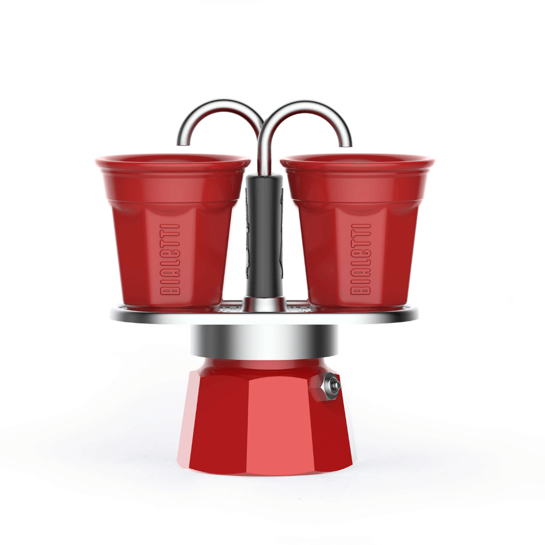 Bialetti Mini Express Double Serve (2 Cups & 2 Cup Coffee Maker) Brew Italia