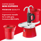 Bialetti Mini Express Double Serve (2 Cups & 2 Cup Coffee Maker) Brew Italia